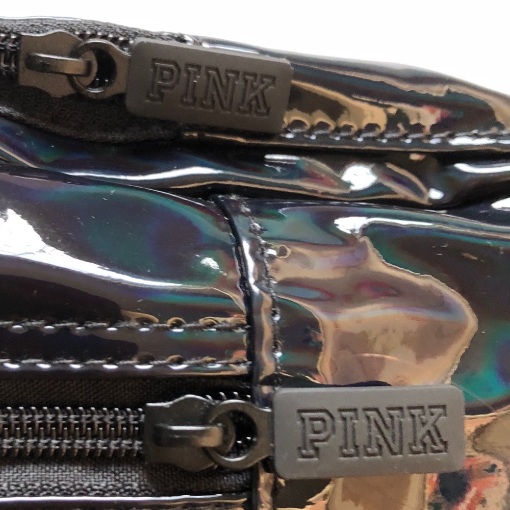 $29❤️New Black VS PINK iridescent Mini Backpack - Picture 3 of 5